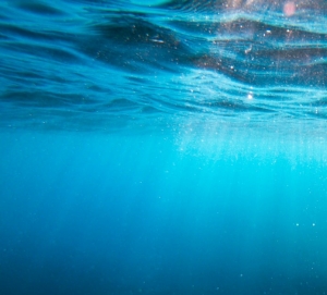 Blue underwater scene
