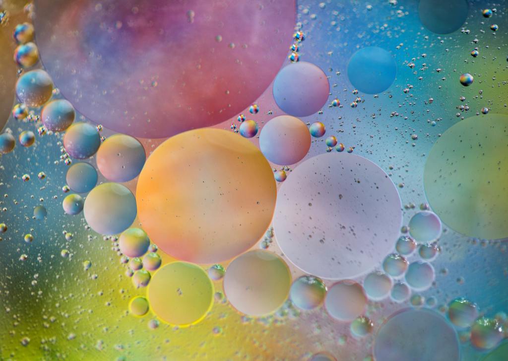 Abstract image of pastel coloured bubbles